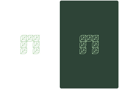 Letter n + leaf logo