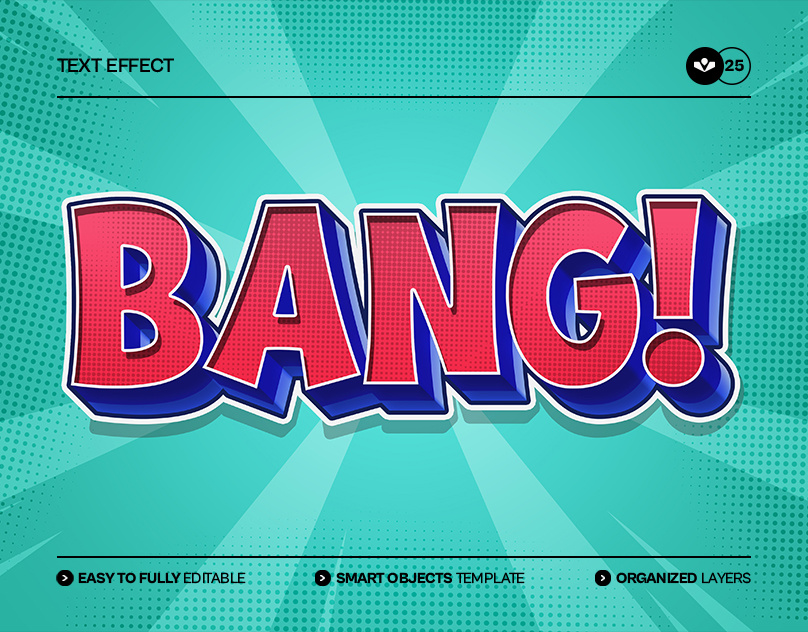 Pop Comic Book Text Effect cartoon comic design effect graphic design illustration photoshop pop solasome text