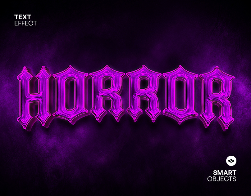 Horror Text Effect design effect graphic design horror photoshop purple scary solasome text