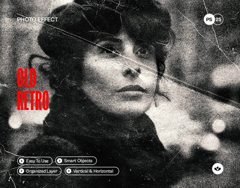 Old Retro Photo Effect design effect graphic design old paper photo photoshop retro solasome template vintage