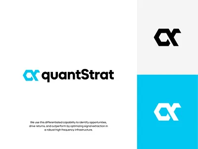 Quantstrat logo design and mark brand identity branding logo logo design logotype modern logo q logo symbol