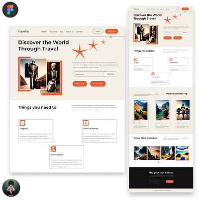 Travel Landing Page UI frontenddeveloper graphic design ux web design
