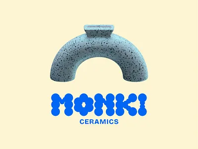 MONKI CERAMICS LOGO bold logo brand identity brand identity design branding bubbly bubbly typography ceramics ceramics logo custom type graphic design lettering logo logo design logotype modern logo typography wordmark