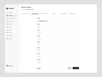 eCommerce dashboard design design interface product service startup ui ux web website