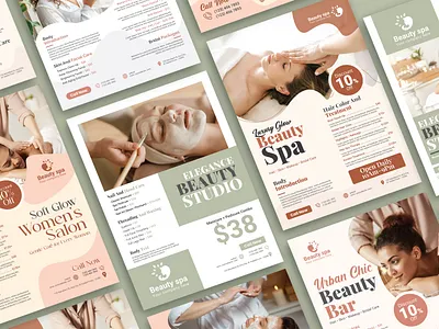 Beauty Spa Salon Pricing Template aesthetic salon menu beauty beauty service list beauty spa flyer beauty studio menu beauty treatment menu cosmetic service menu elegant spa menu graphic design luxury spa design modern salon design pricing template salon marketing design skincare menu spa spa branding spa brochure spa business design spa social media design wellness spa menu