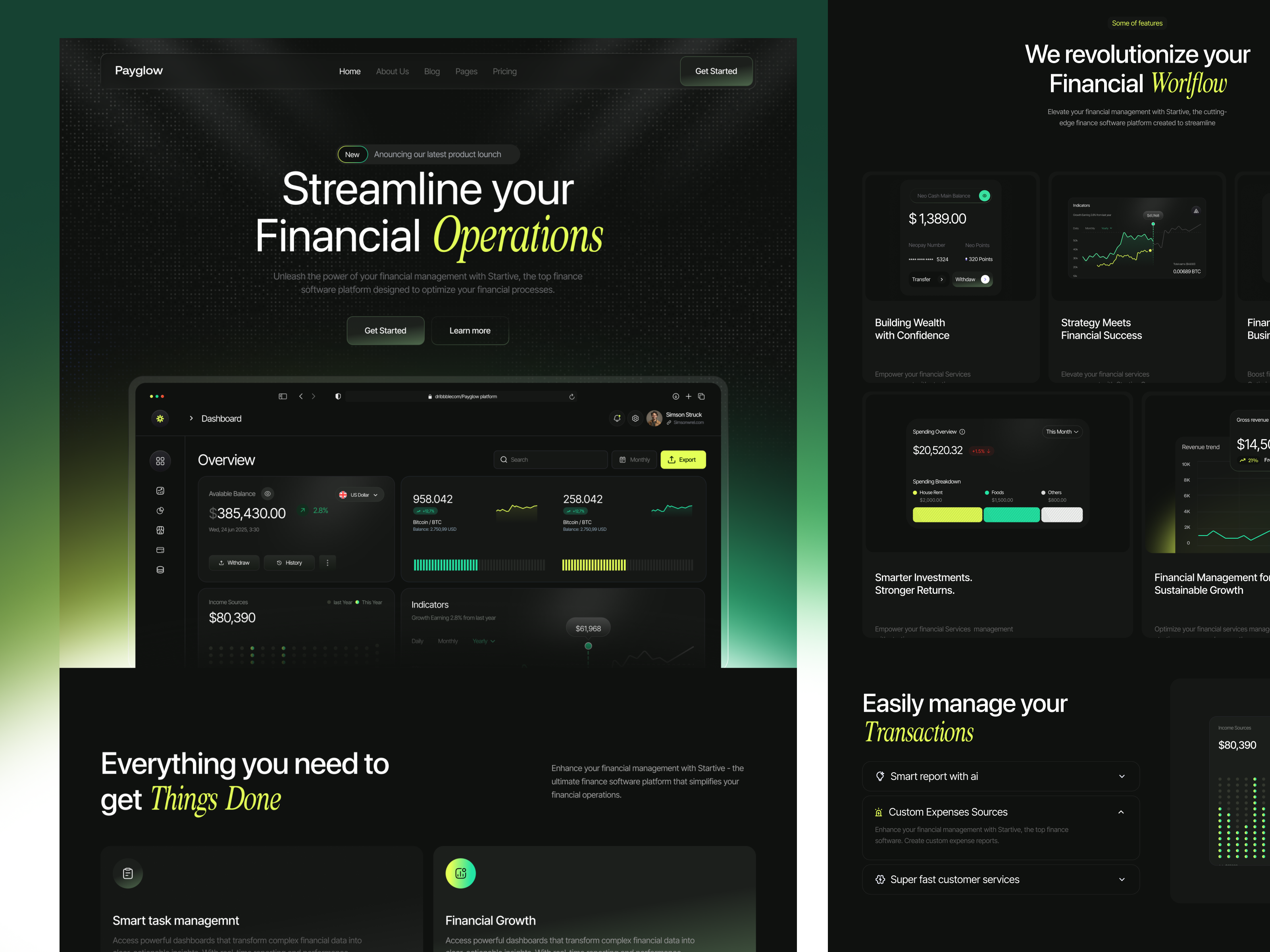 Example of Saas Website Design