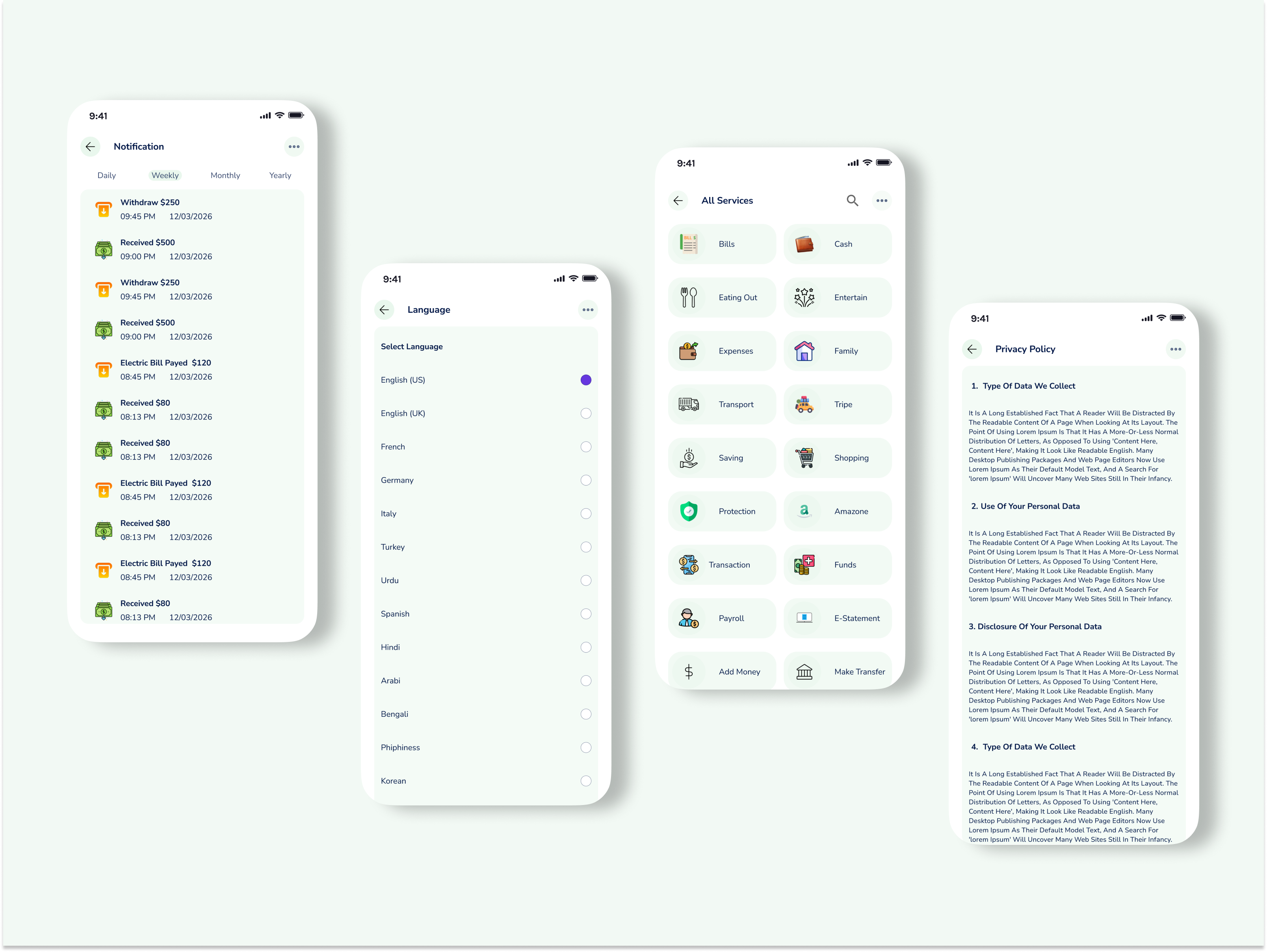 Example of Mobile App UI UX Figma Design & Prototype
