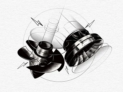 Turbocharger Technical Illustration automotive artwork automotive concept automotive engineering automotive illustration automotive parts engine components engine turbo engineering drawing engineering illustration industrial illustration line art illustration machinery illustration mechanical artwork mechanical design mechanical illustration technical art technical drawing turbo engine turbo illustration turbocharger art