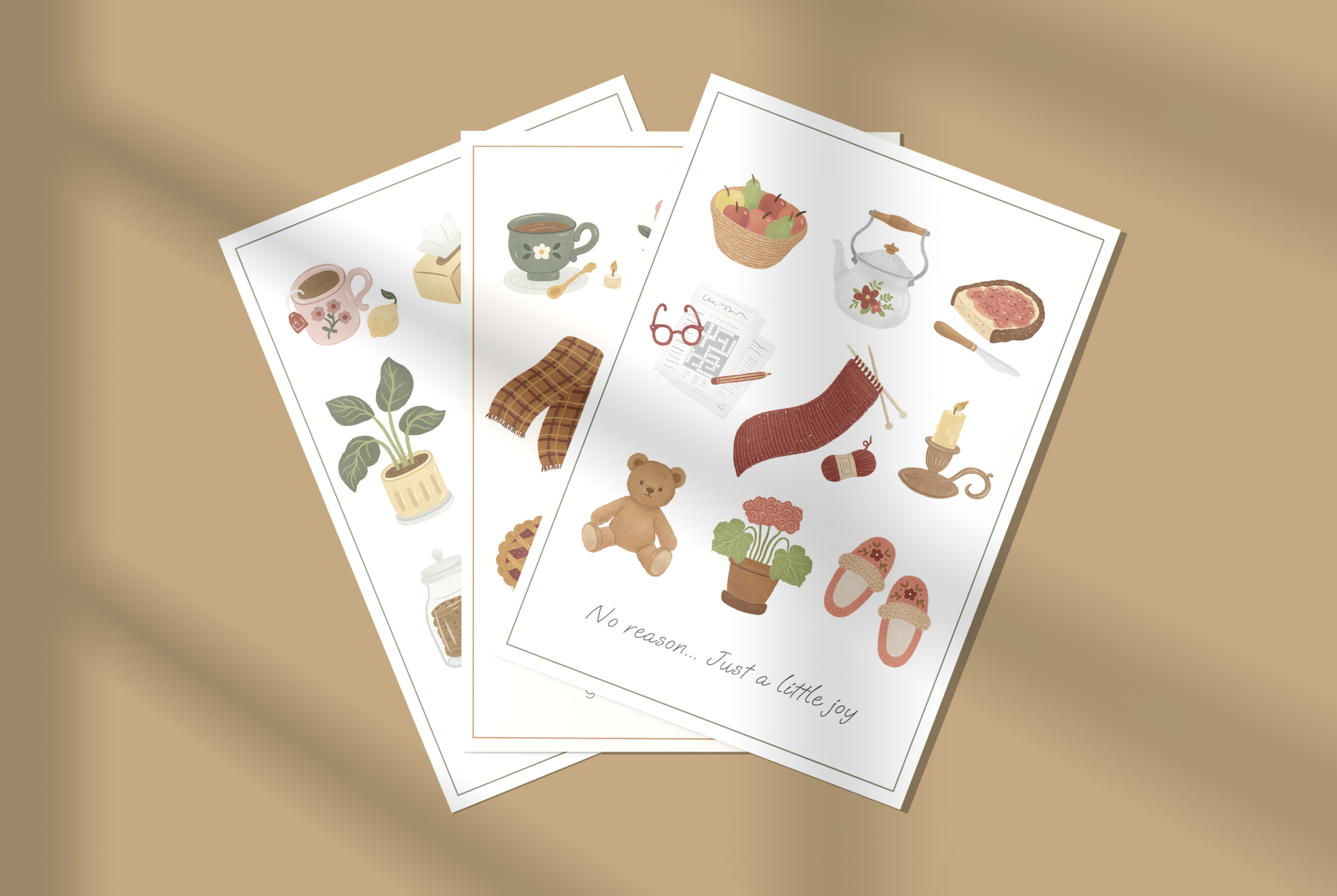 Illustrations for postcards