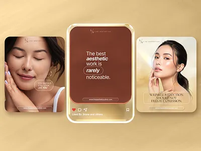 Aesthetic Clinic Social Media Design – Line Aesthetics aesthetic clinic aesthetic design branding facebook post feed graphic design healthcare design instagram post marketing design medical branding meta ad design skincare design social media branding social media design