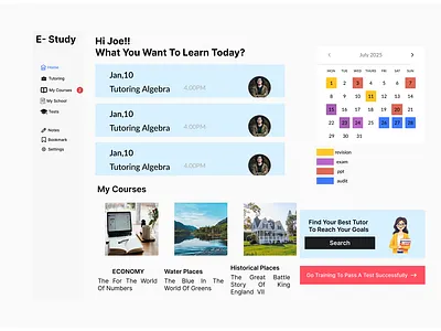 E- study Ed Dashboard branding dashboard design graphic design illustration typography ui ux vector