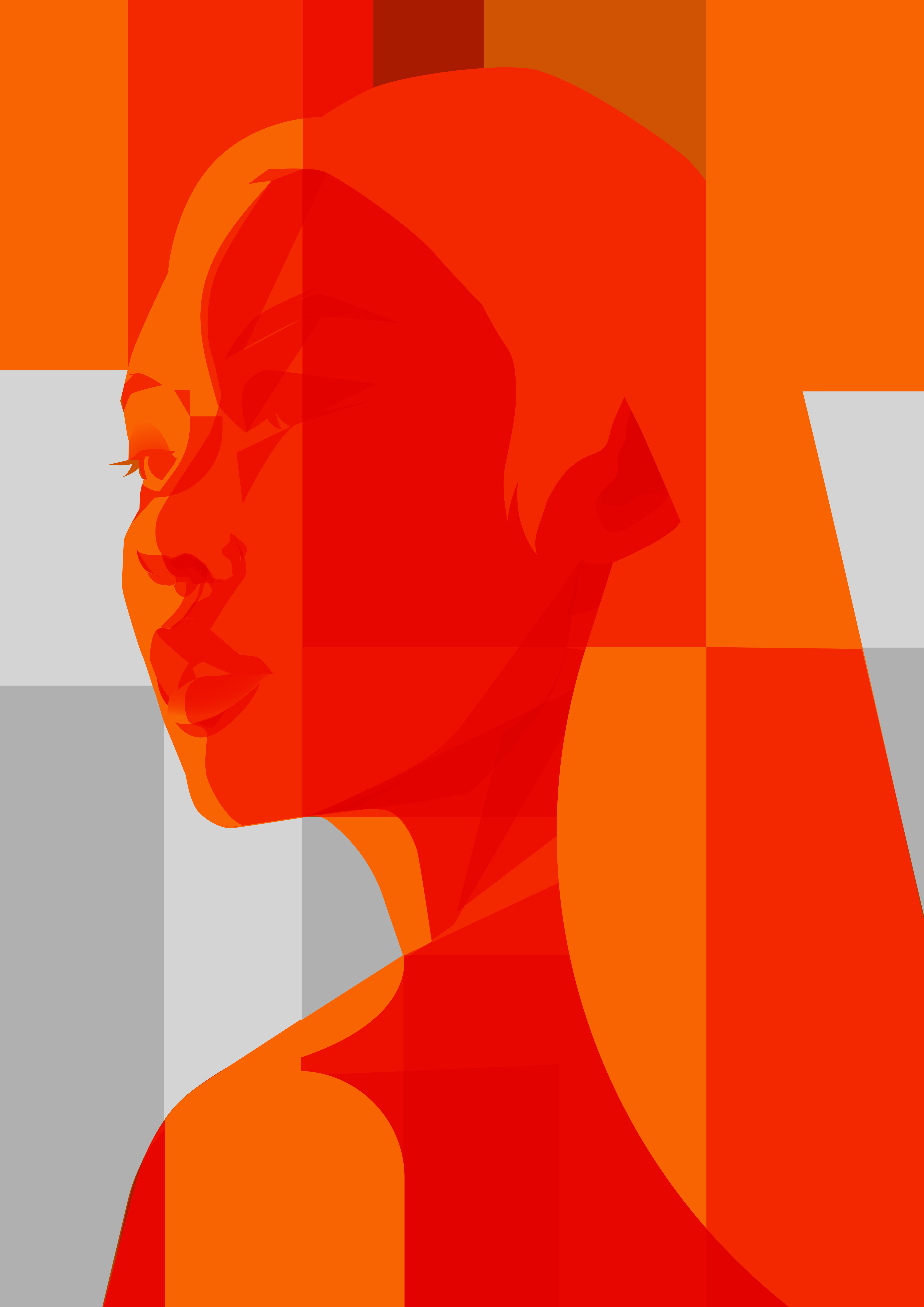 2619. Tangerin. abstract abstract vector commercial commercial illustration cover cover illustration editorial editorial illustration graphic design illustration minimal monochrome outdoor illustration portrait potrait illustration vector artwork vector illustration