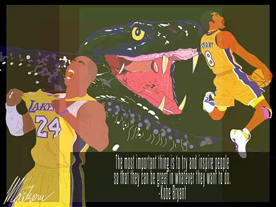 KOBE 8/24 design drawing illustration vector