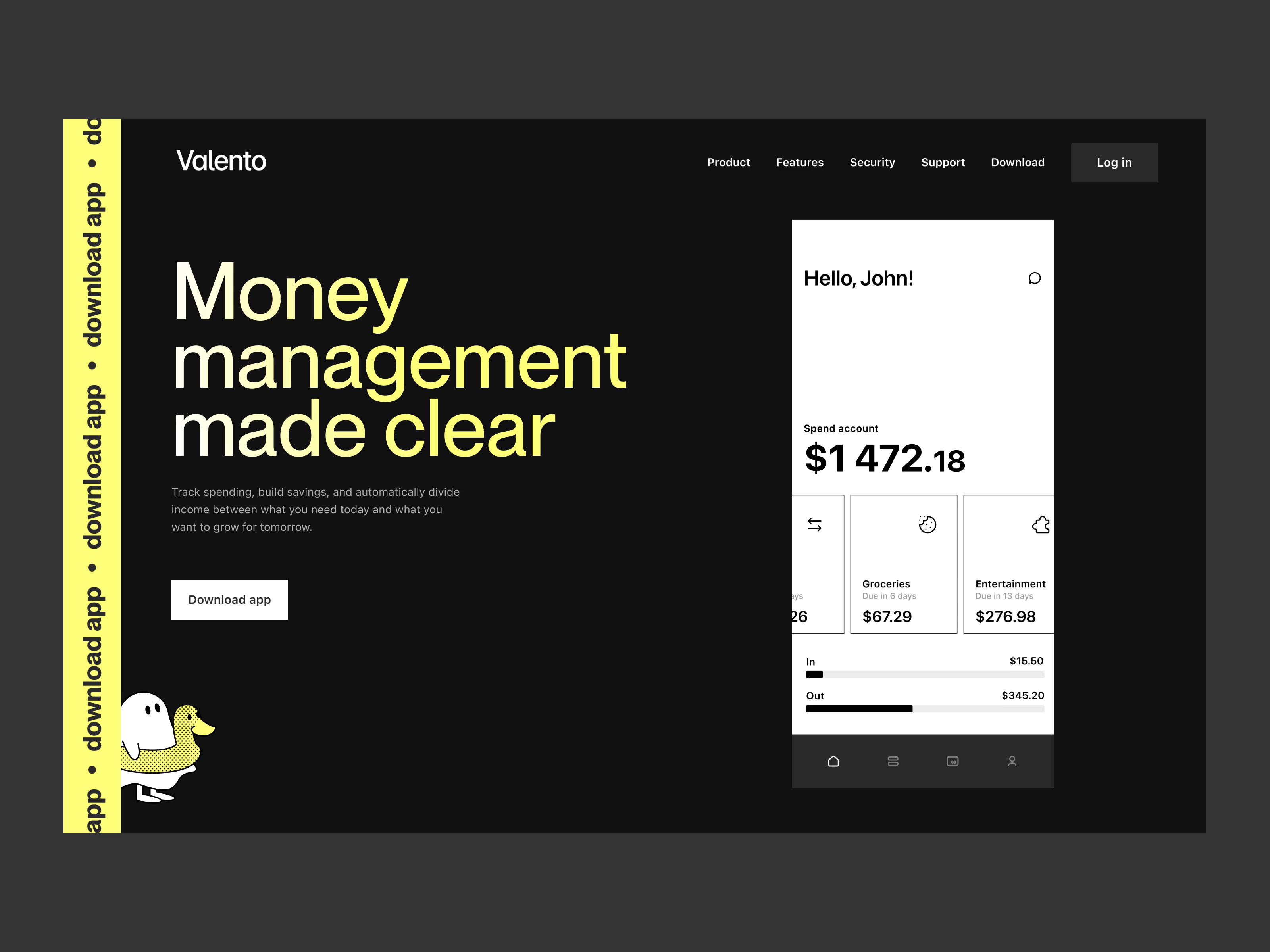 Valento finance platform