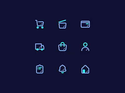 Shopping App Icons app design figma graphic design icon illustration ui