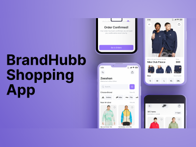 BrandHubb brand clothing app ecommerce figma photoshop shopping app ui ui design ui ux ux design
