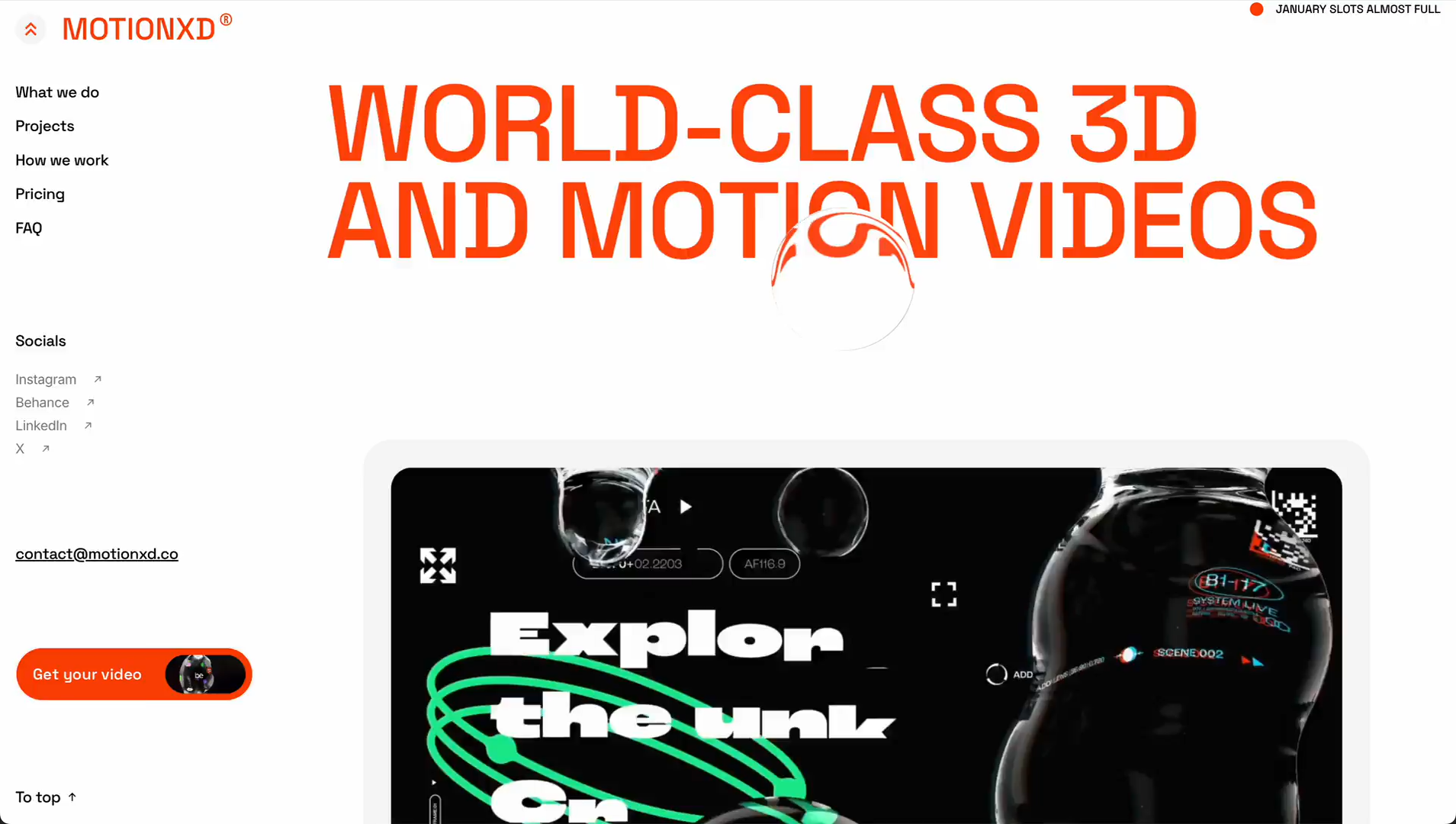 Motion Design Studio Website