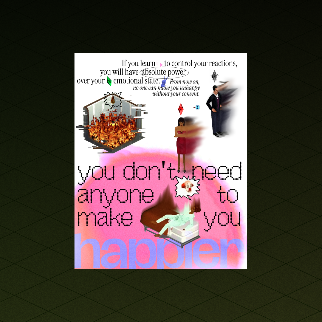 Poster with a message from the past part 1 graphic design poster sims ui