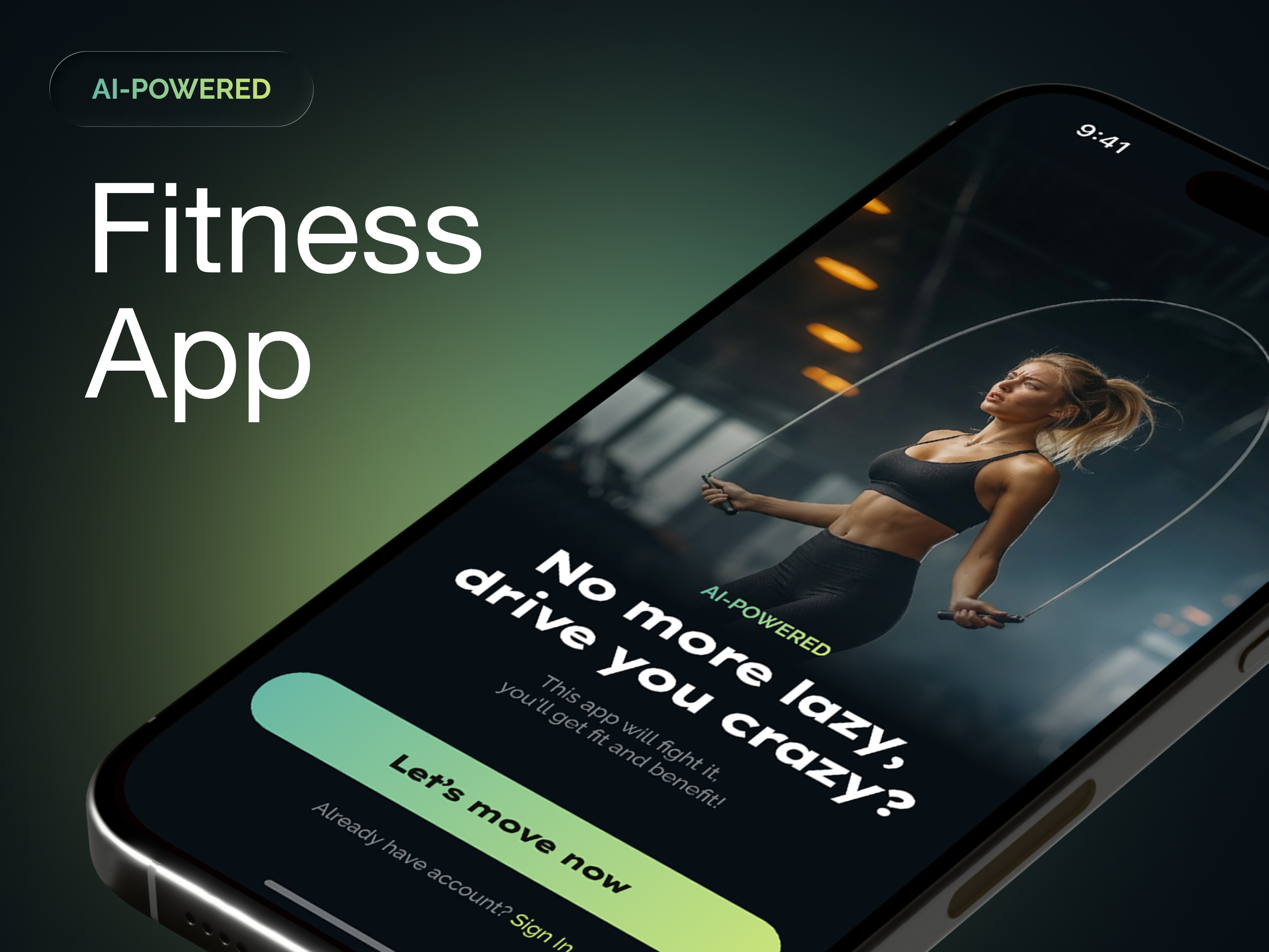 Fitness App Design, Health App, AI-Driven, Workout Screens