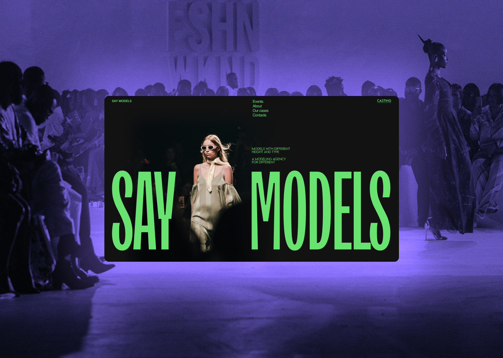 SAY MODELS landing page