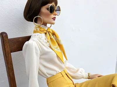 "Golden Hour" | Retro-Modern Barbie Portrait 3d modeling 3d rendering adobe illustrator art character design concept art design design inspiration graphic design illustration