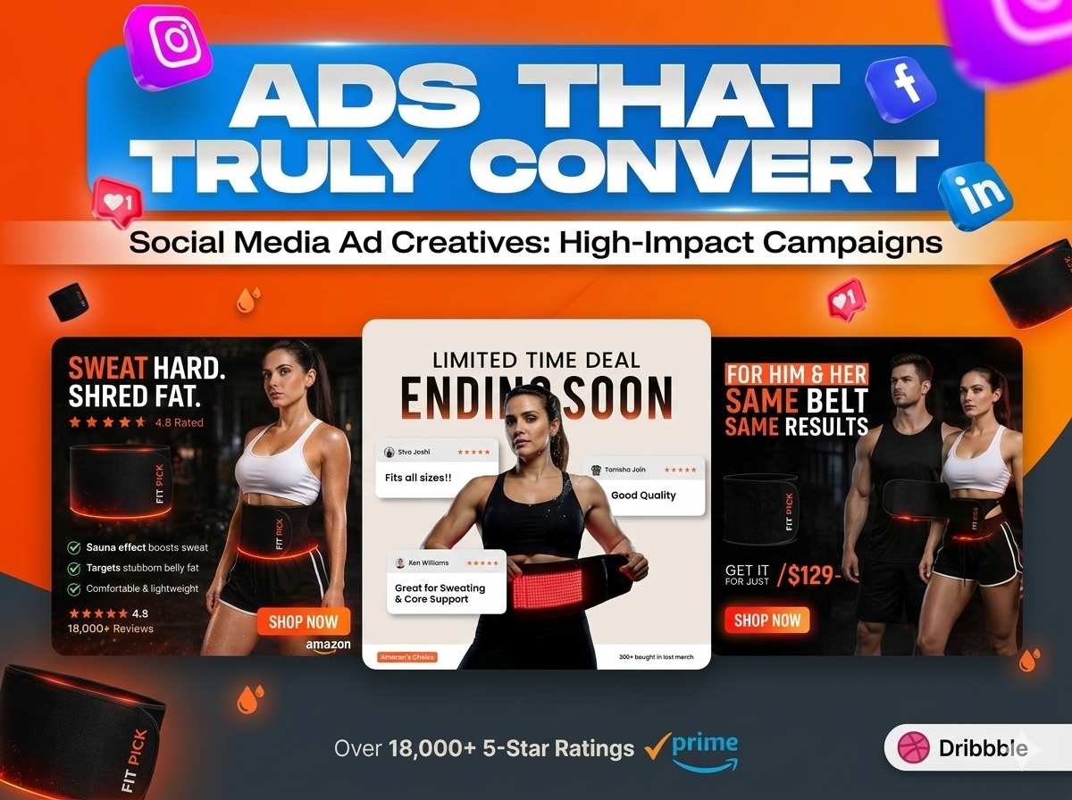 Meta Ads Campaign Design | Amazon advertising branding graphic design social media