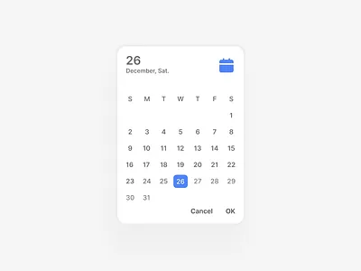 Calendar Ui Widget | Mobile App Componant 😎 componant ui ui design