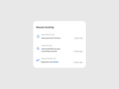 User Activity Notification Ui Widget app ui componant ui ui componant ui design user widget