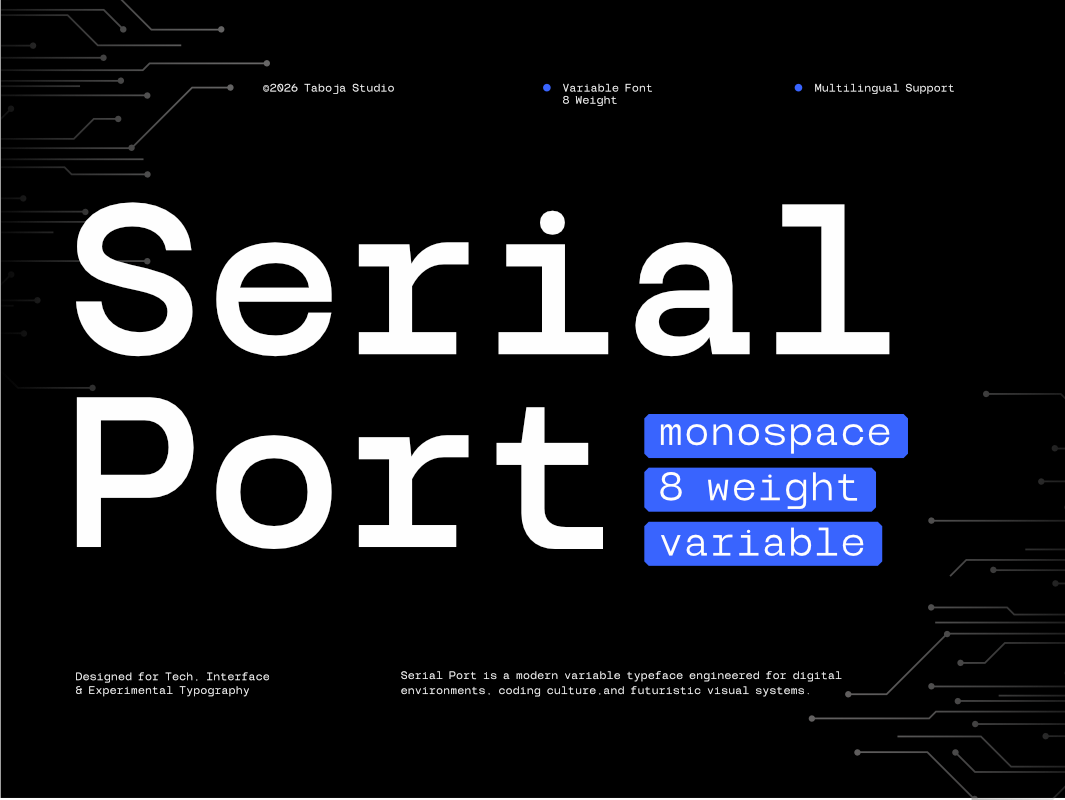 TBJ Serial Port Modern Grid Perfect branding branding font canva font design font font design free font graphic design grid design logo logotype modern font port design poster typeface typography