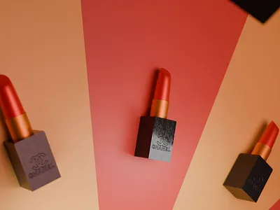 3D lipstick render 3d branding cosmetics graphic design lipstick render