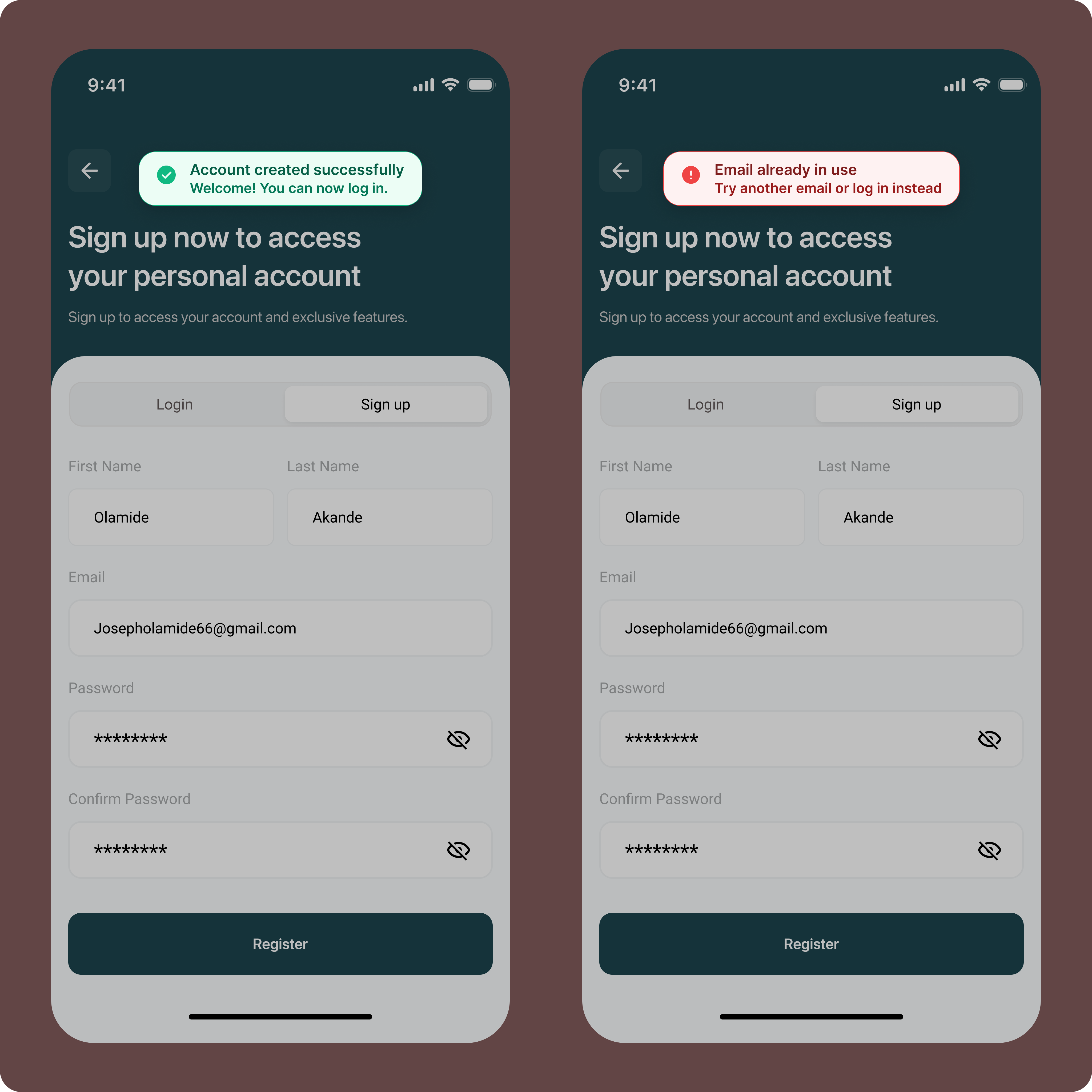 Flash Message / Toast Notification UI #DailyUI 011 flash message mobile design notification product design ui ux