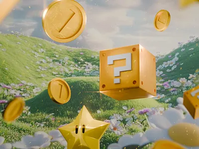 MARIO RENDER 3d animation game inspire render
