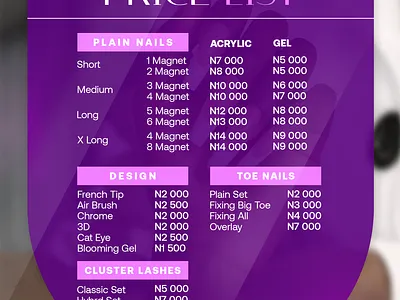 Price List Flyer Design flyer design price list social media design