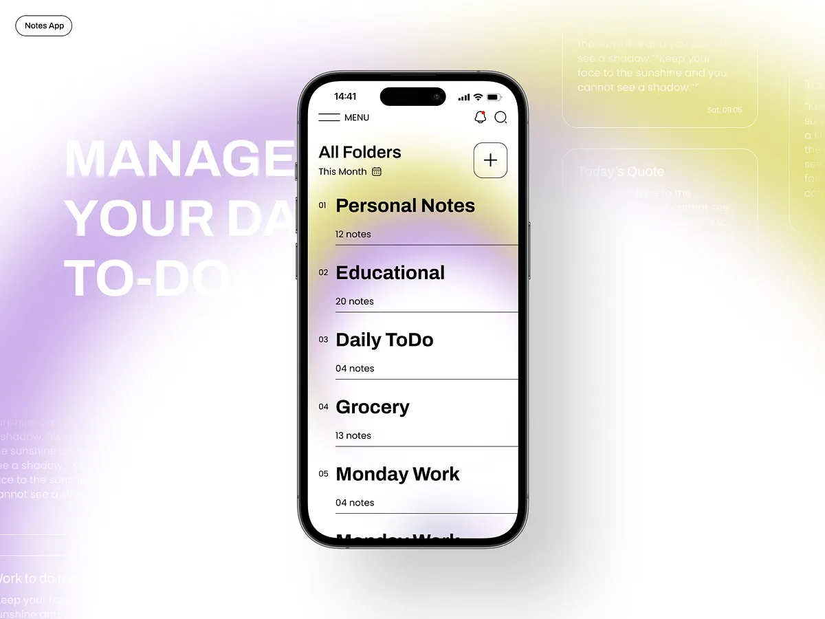 Notes App designs, themes, templates and downloadable graphic elements ...