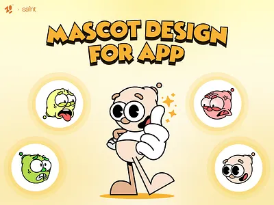 The design of a mascot named Puff for the app app design art branding design emotions figma graphic design illustration logo the mascot typography ui