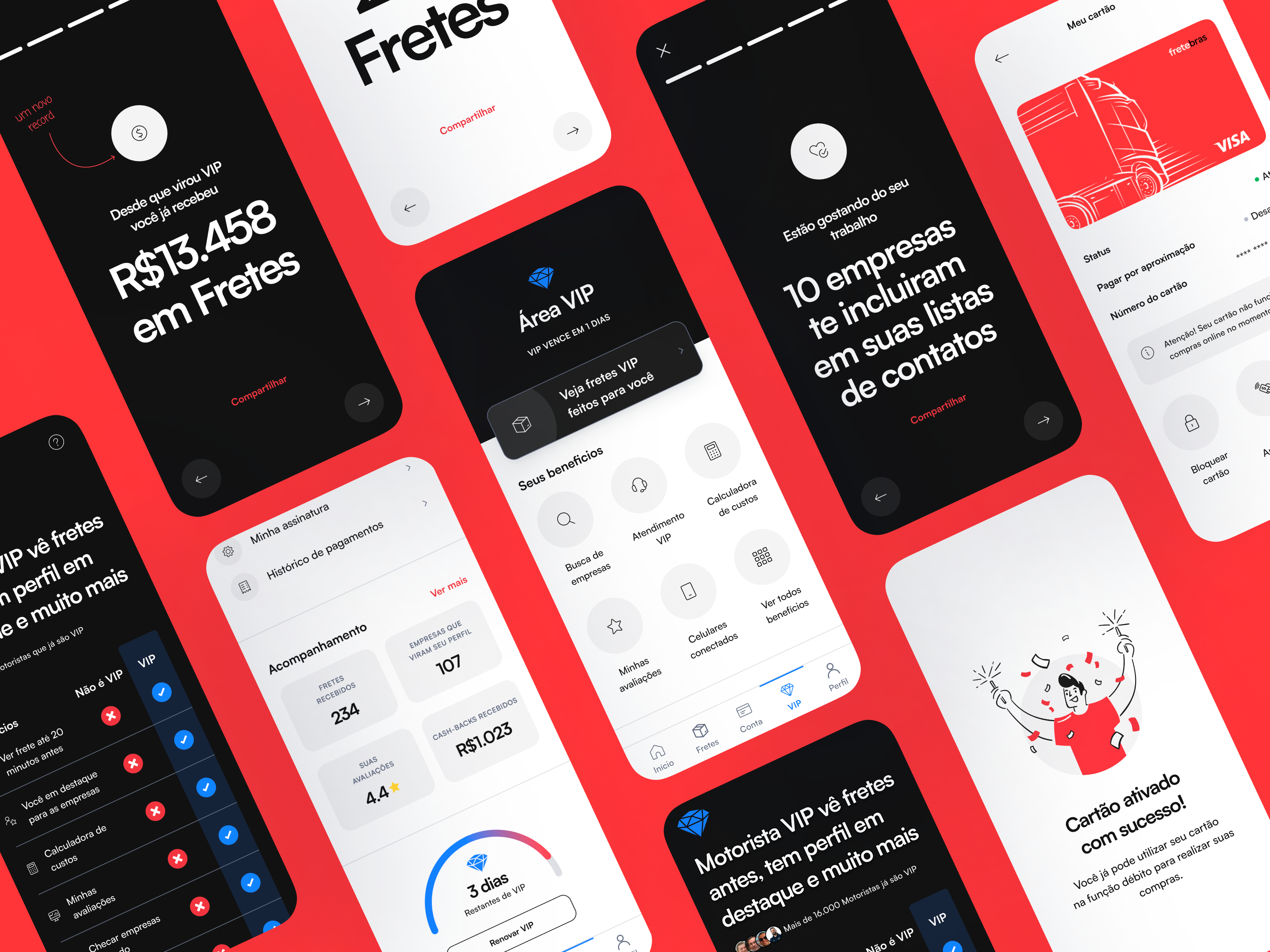 Fintech Mobile app finance fintech mobile app premium red ui ux vip wrapped