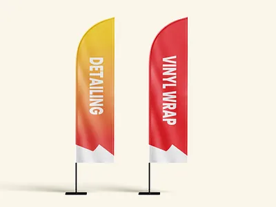 Auto detailing Feather flags design auto detailing billboard design car detailing car wash feather flags design featherflags flags design graphic design signage design