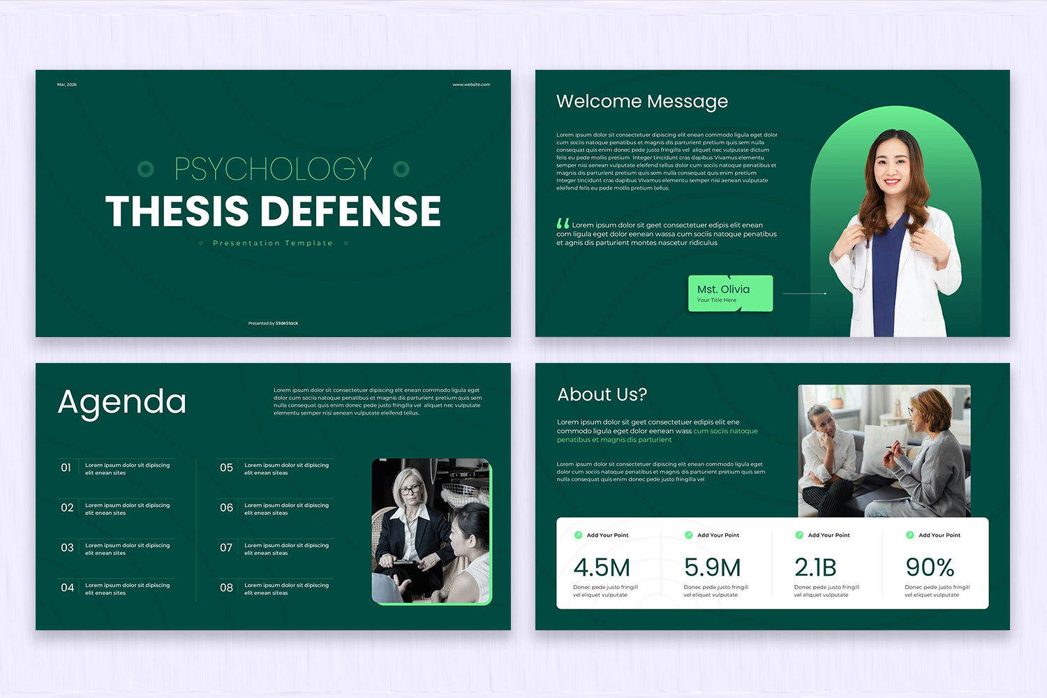 Psychology Thesis Defense Presentation by SlideStack on Dribbble