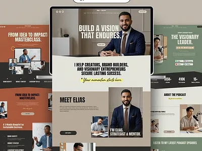 Quantum Flow Visionary Business Landing Page business strategy corporate digital design entrepreneur interface landing page layout mentorship minimalist modern ui personal branding portfolio saas squarespace tech ui user experience ux visual design web design