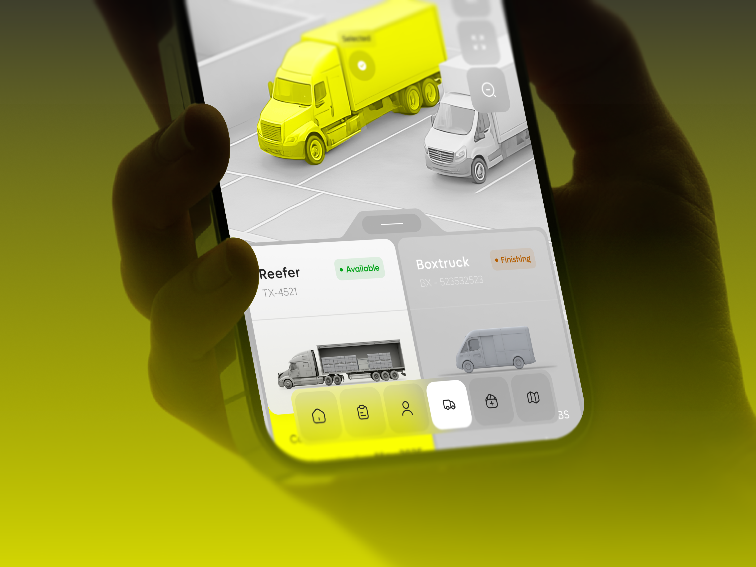 Dockly TMS – Logistics Mobile App ai analytics app app design business crm dashboard design interface logistics mobile mobile app mobile design saas software tms tracking truck ui ux