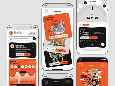 Restaurant Management App Concept app concept app design food management ios app design mobile app restaurant restaurant management ui ui design ux ux design