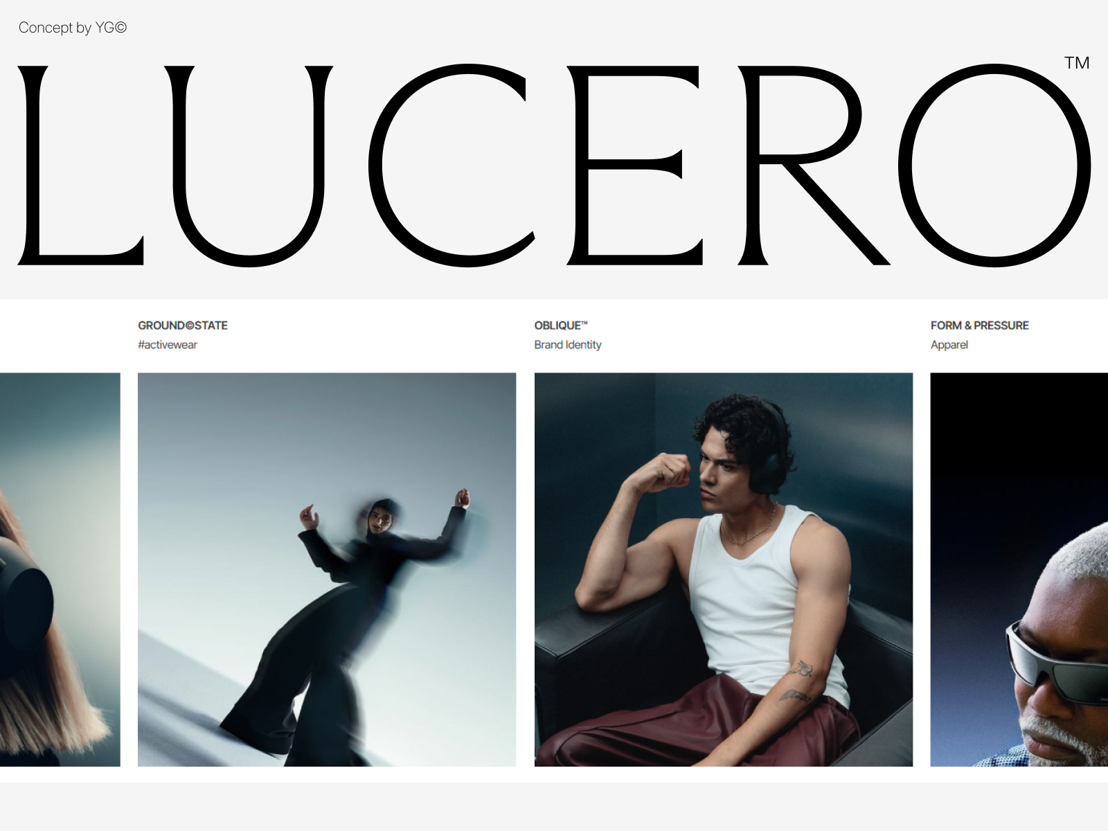 LUCERO™ | One Page Prototype editorial design editorial web design interaction website micro interaction minimalist design minimalist web design portfolio web design ui web design website design