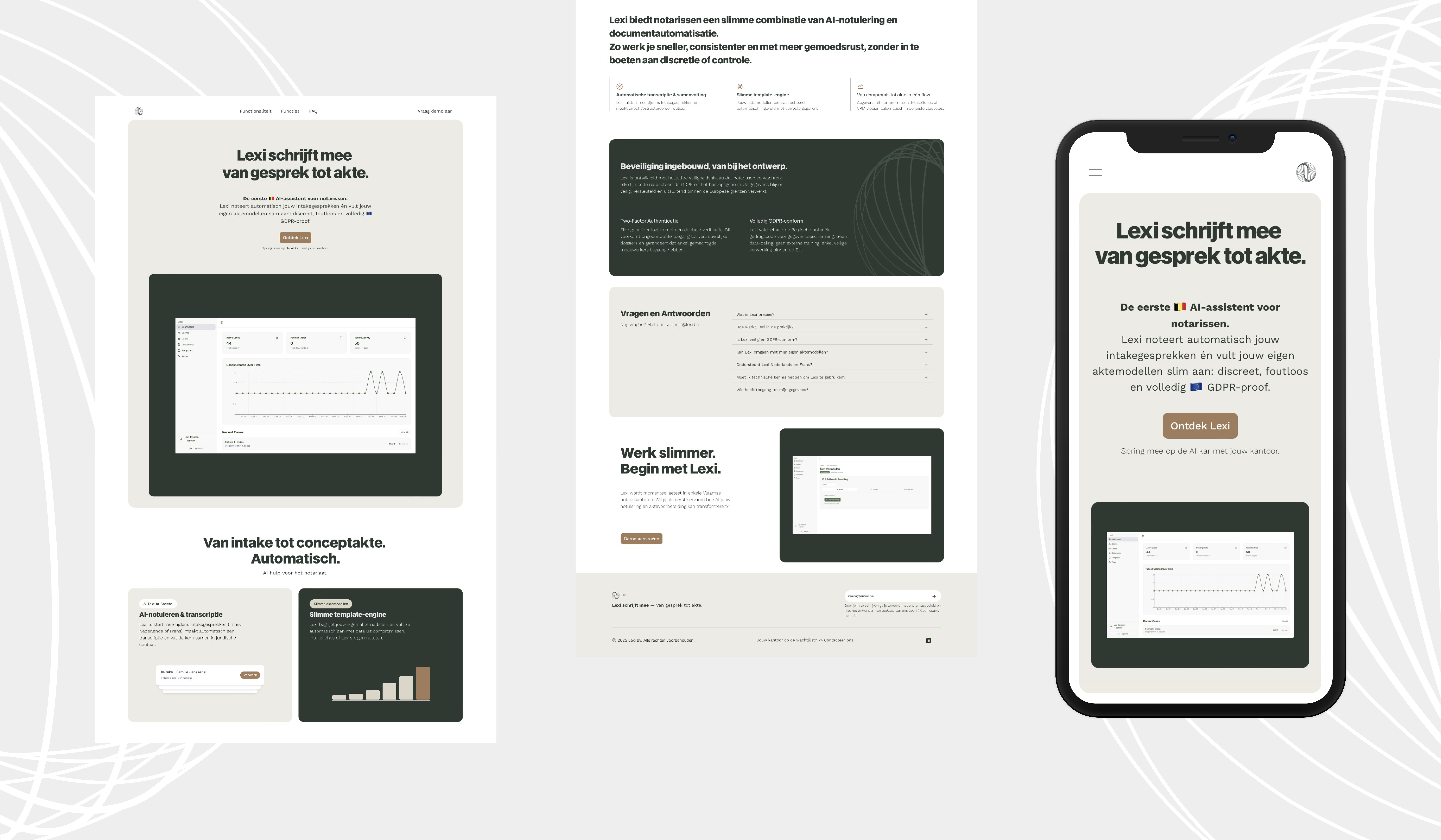 Example of UI/UX design for AI platform