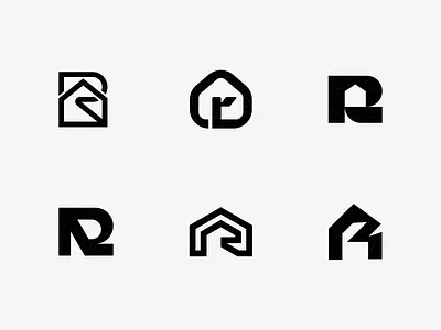 Letter R House Logo | Real Estate Branding architecture brand identity business logo construction corporate logo house letter logo logo logo design minimal logo monogram property property brand mark r letter house logo r monogram real estate real estate branding real estate identity