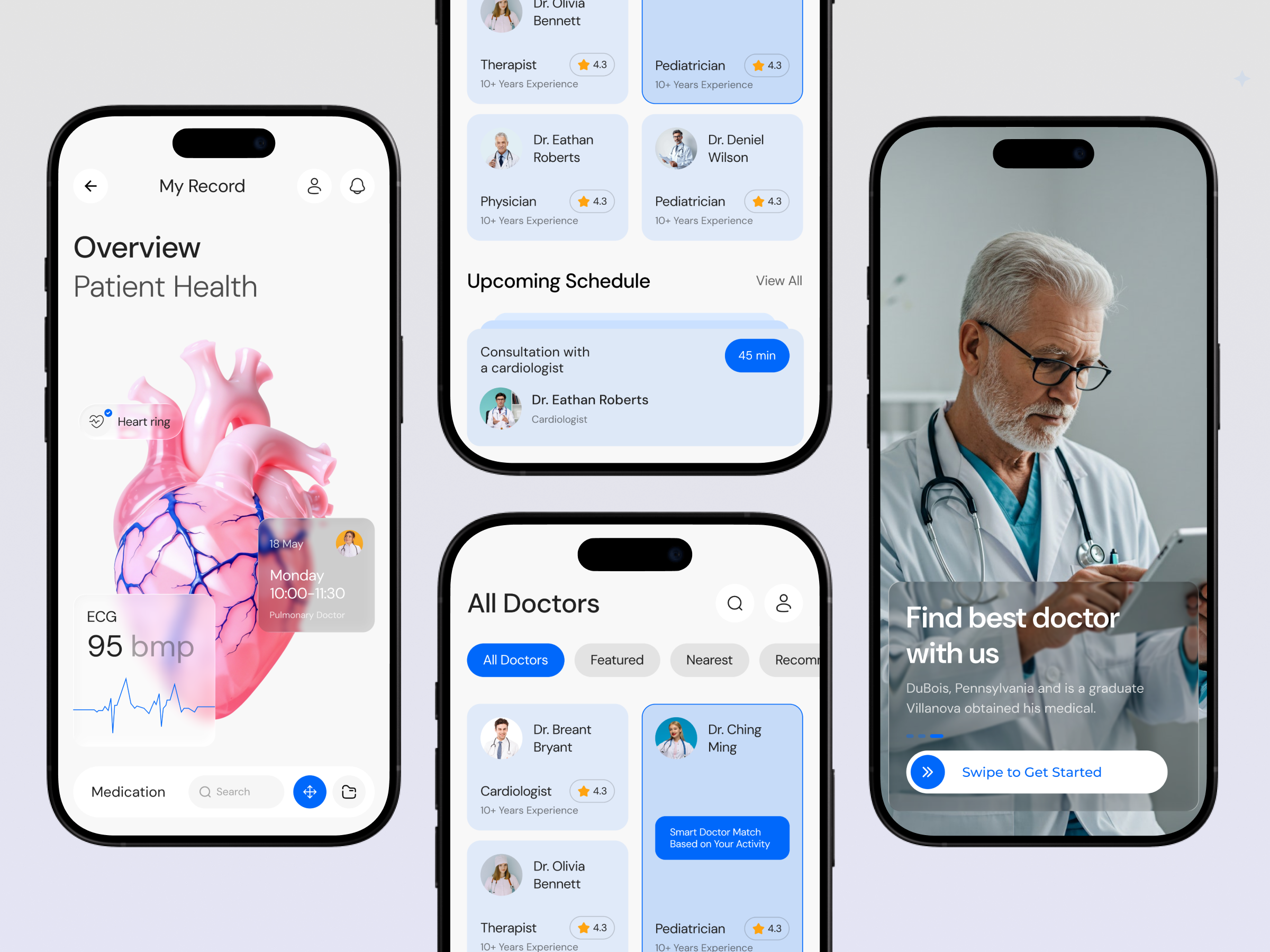 Example of Medical Mobile App UI Design