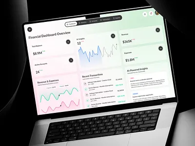 Financial Dashboard crm dashboard design finance web app financial financial dashboard minimal design modern web uiux ux web design website design