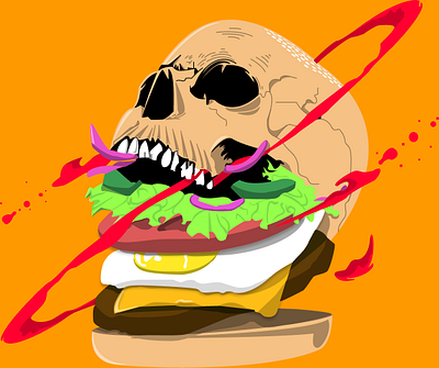 SKULL BURGER android app branding dashboad design illustration ilustration ios logo ui