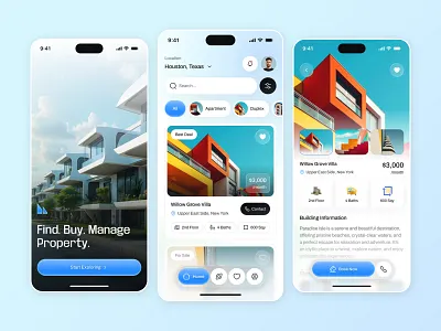Creative Real Estate App app development architects broker clean clean ui construction engineering designinspiration designtrends house rent app ios app minimalist mobile app mobile app design property property app real estate agency real estate design rent rent app ui design