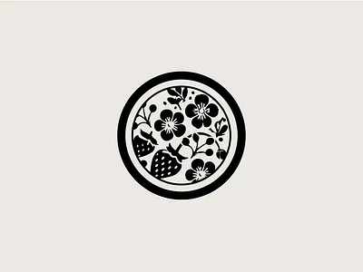 Strawberry Farm Logo – Japanese Crest Inspired Branding agricultural branding agriculture logo asian design black logo brand identity emblem design farm logo farming brand fruit logo japanese crest japanese design japanese logo kamon logo design minimal logo modern japanese nature logo organic farm logo strawberry logo symbol design