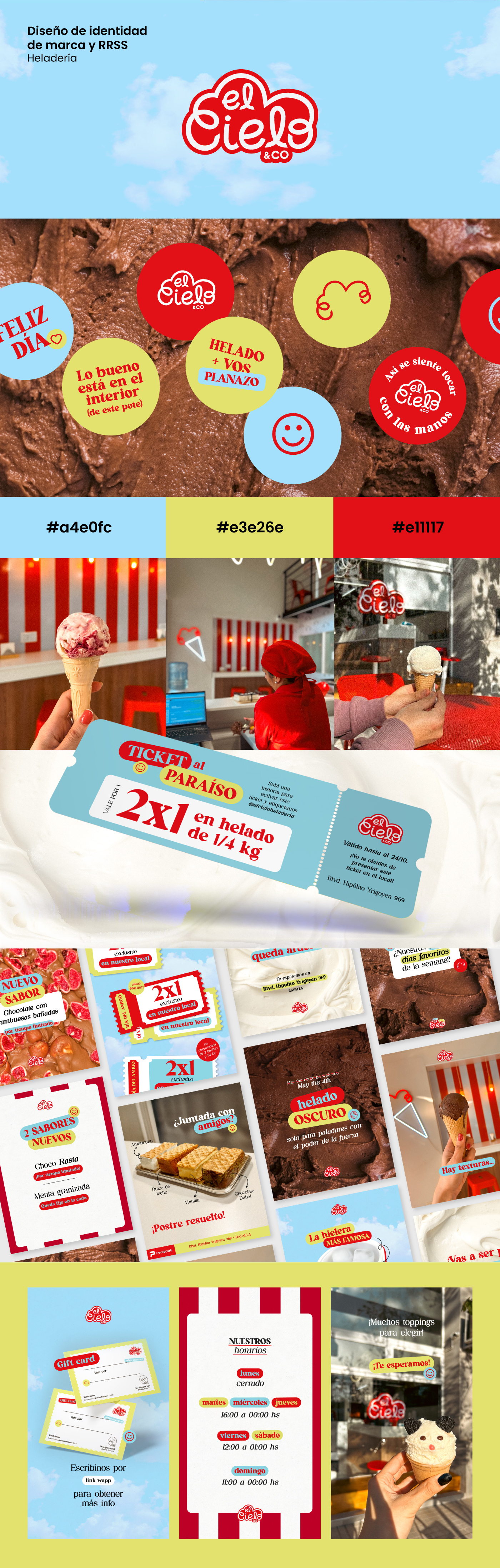 El Cielo & Co. argentina audiovisual branding comunicación design food graphic design ice cream identity illustration logo photoshop young people